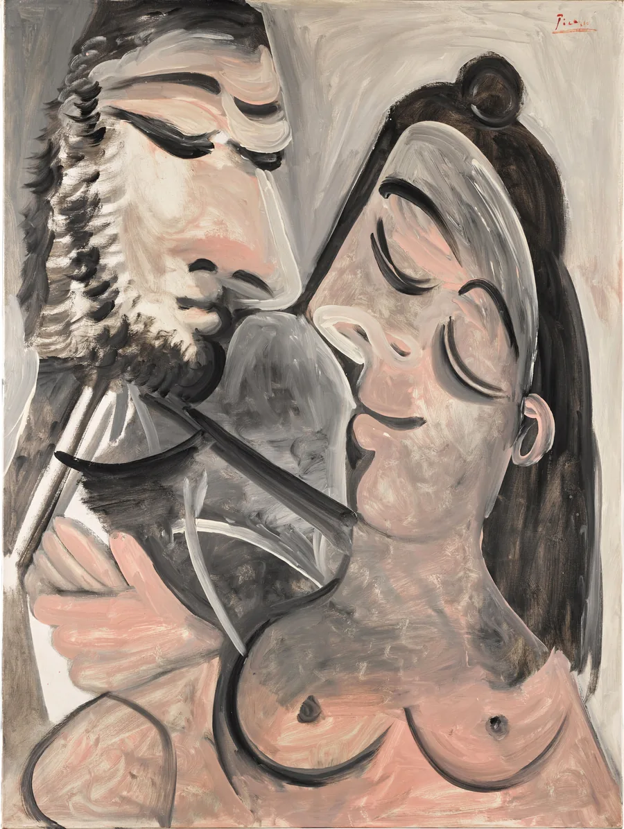 Sotheby's: Pablo Picasso, Couple, 1970, zwei einander zugewandte Köpfe eines Liebespaares