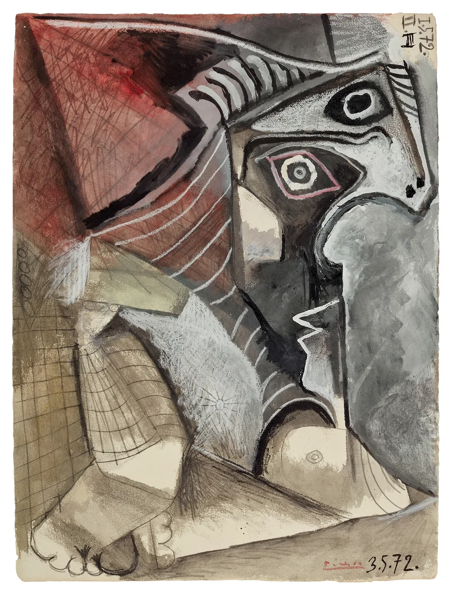 Sotheby's: Pablo Picasso, Nu, 1972, eine kantige Aktfigur